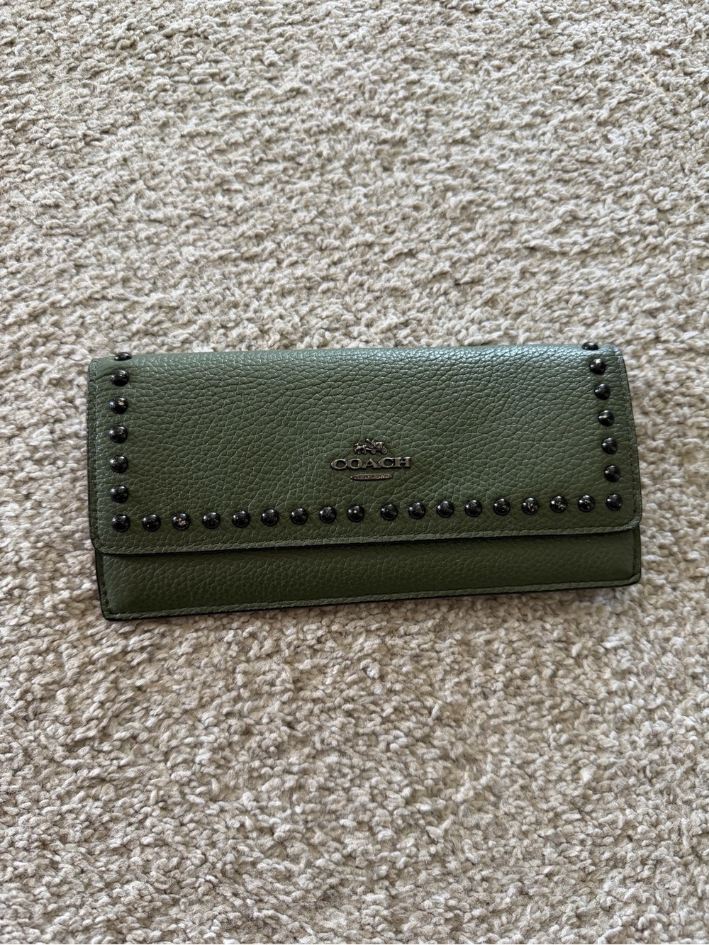 Coach Studded Flap Wallet